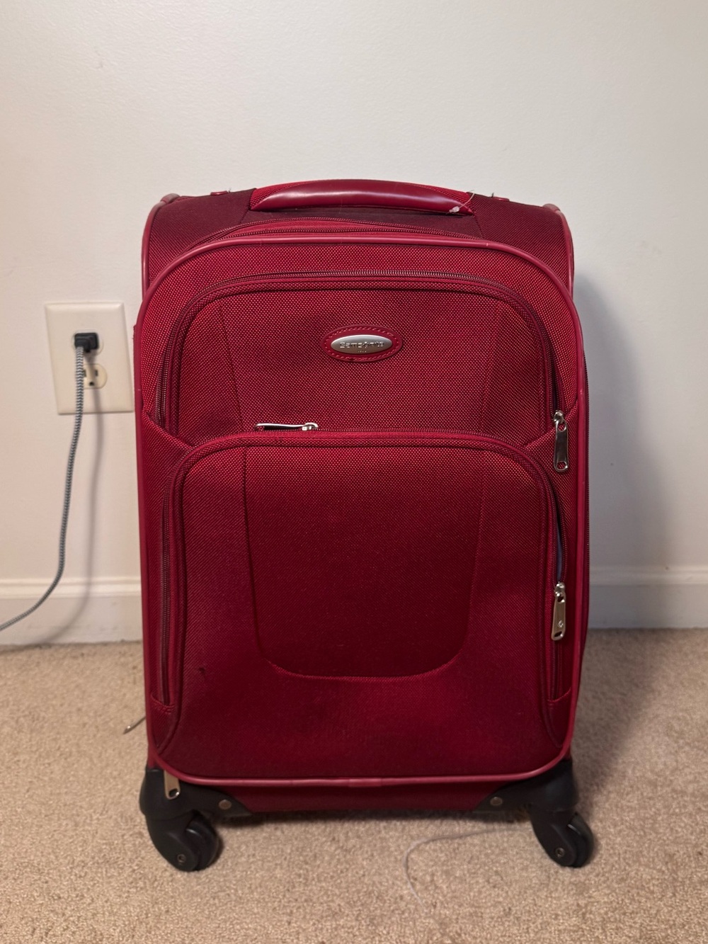 Samsonite Red Spinner Carry-On Luggage